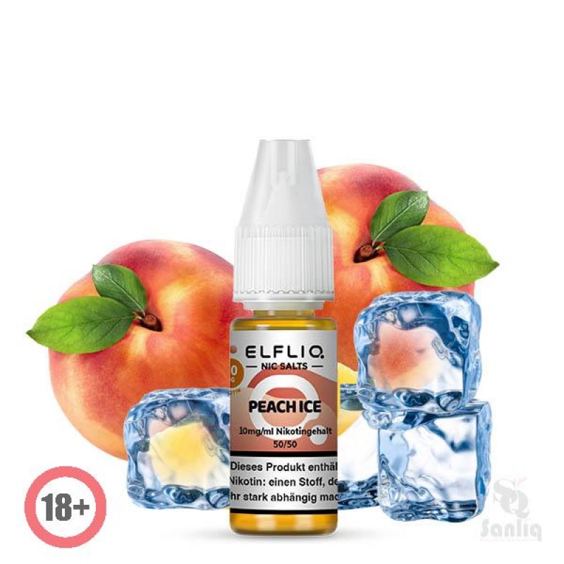 Elfbar Elfliq Peach Ice Nikotinsalz Liquid 10ml 10...