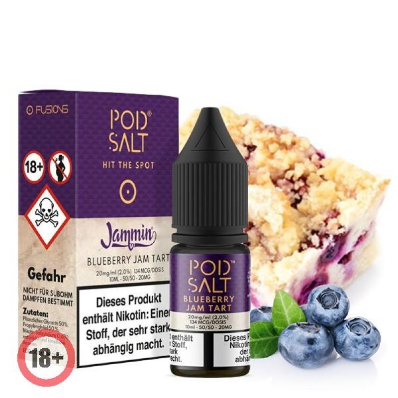 Pod Salt Blueberry Jam Tart Nikotinsalz Liquid 10m...