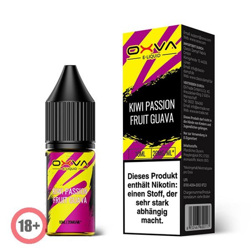 Oxva Kiwi Passionfruit Guava Nikotinsalz Liquid 10ml 10mg
