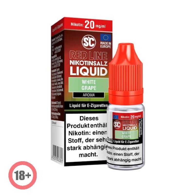 SC RED LINE White Grape Nikotinsalz Liquid 10ml 20...