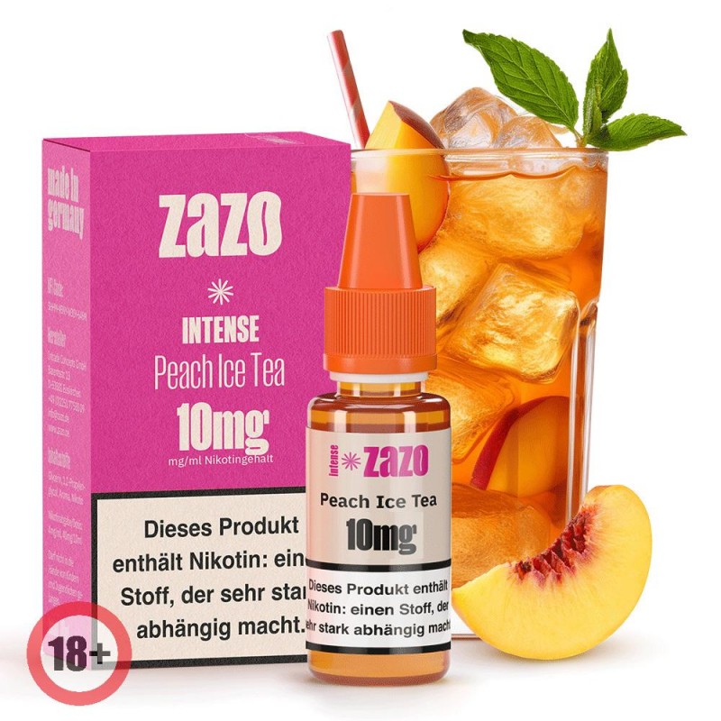 ZAZO INTENSE Peach Ice Tea Nikotinsalz Liquid 10ml...
