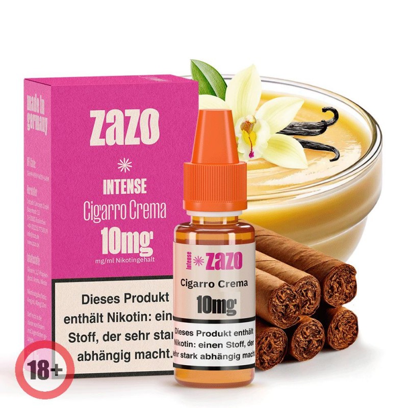 ZAZO INTENSE Cigarro Crema Nikotinsalz Liquid 10ml...