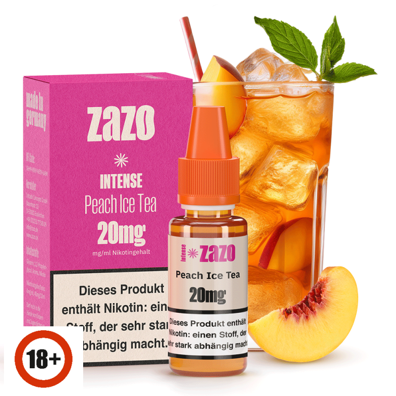 ZAZO INTENSE Peach Ice Tea Nikotinsalz Liquid 10ml...